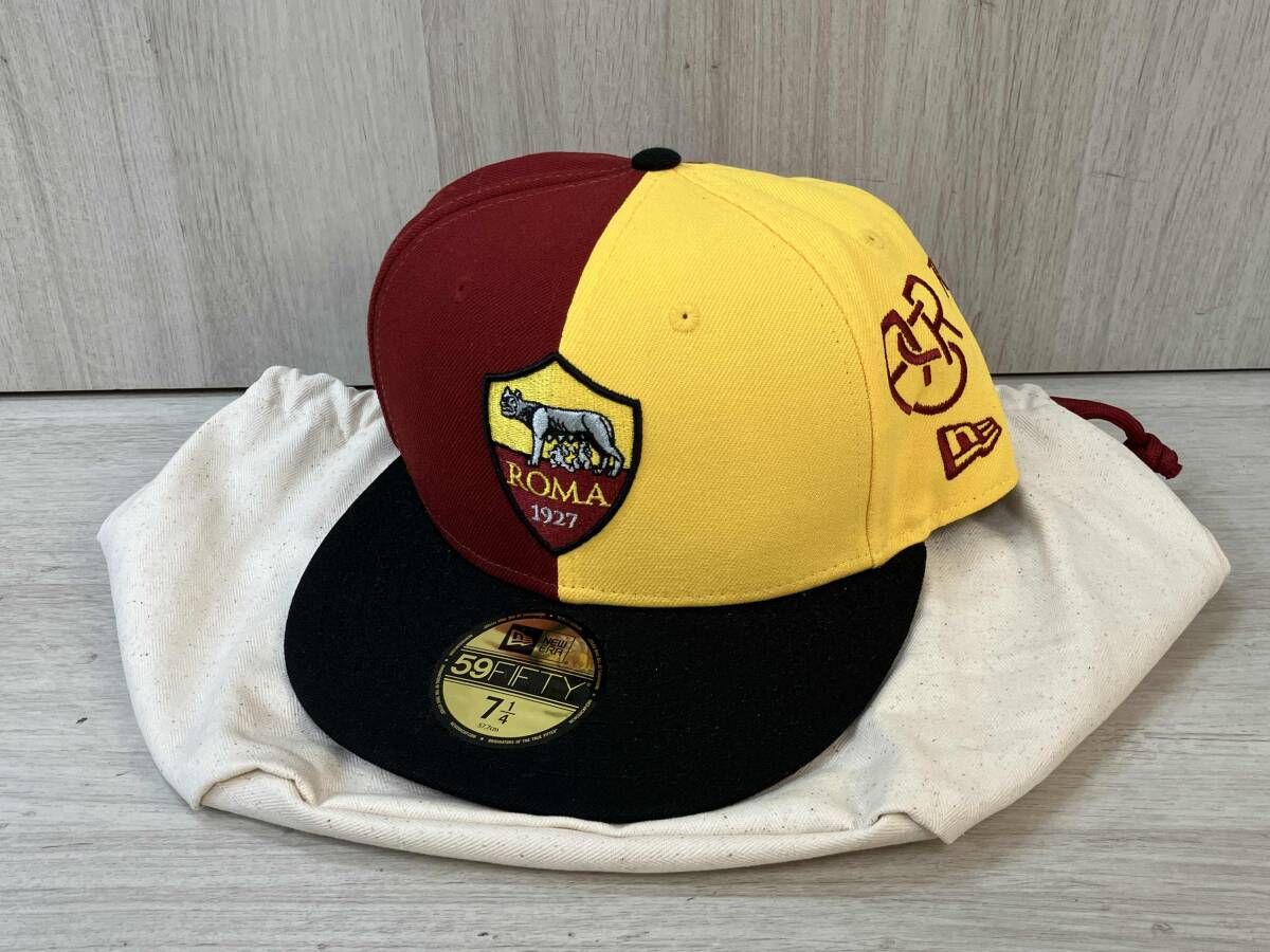 NEW ERA キャップ 59FIFTY AS Roma Limited Edition ローマ ダークレッド |Aゴールド サイズ7 1|4 57.7cm