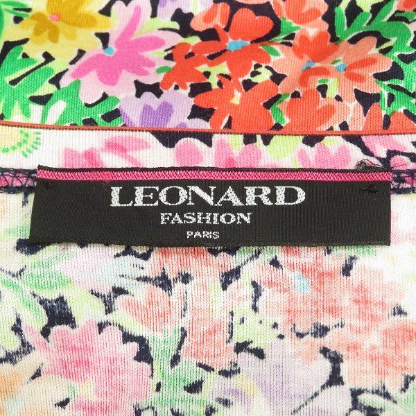  snc レオナール LEONARD カットソー Tシャツ マルチ 小花柄 ロゴ 五分袖 レディース 771909 五分袖 七分袖 Tシャツ カットソー