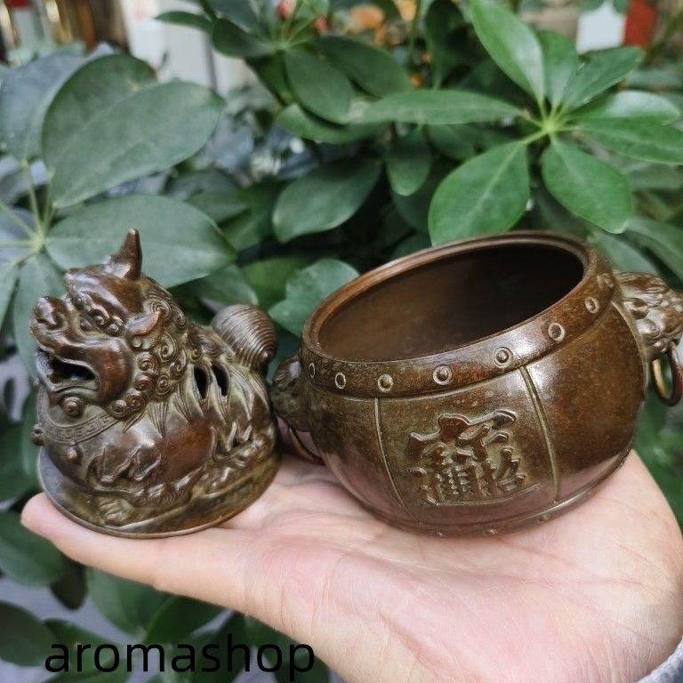銅器 香炉 神獣香炉 香道具 茶道具 工芸品 置物 新品・未使用】 銅器 香炉 茶道香炉 神獣香炉招財辟邪 香道具