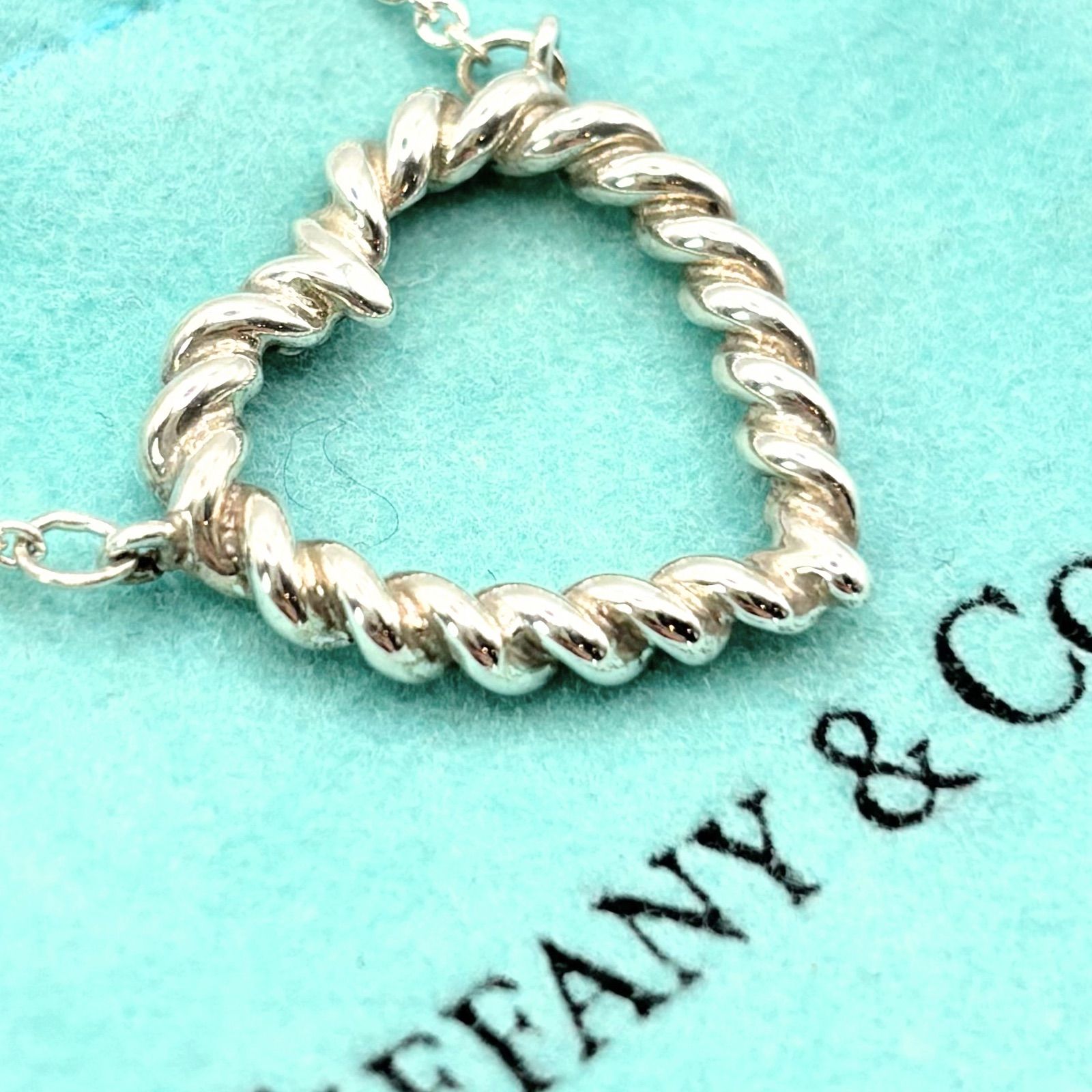美品】Tiffany & Co. ティファニー ツイスト ハート ネックレス