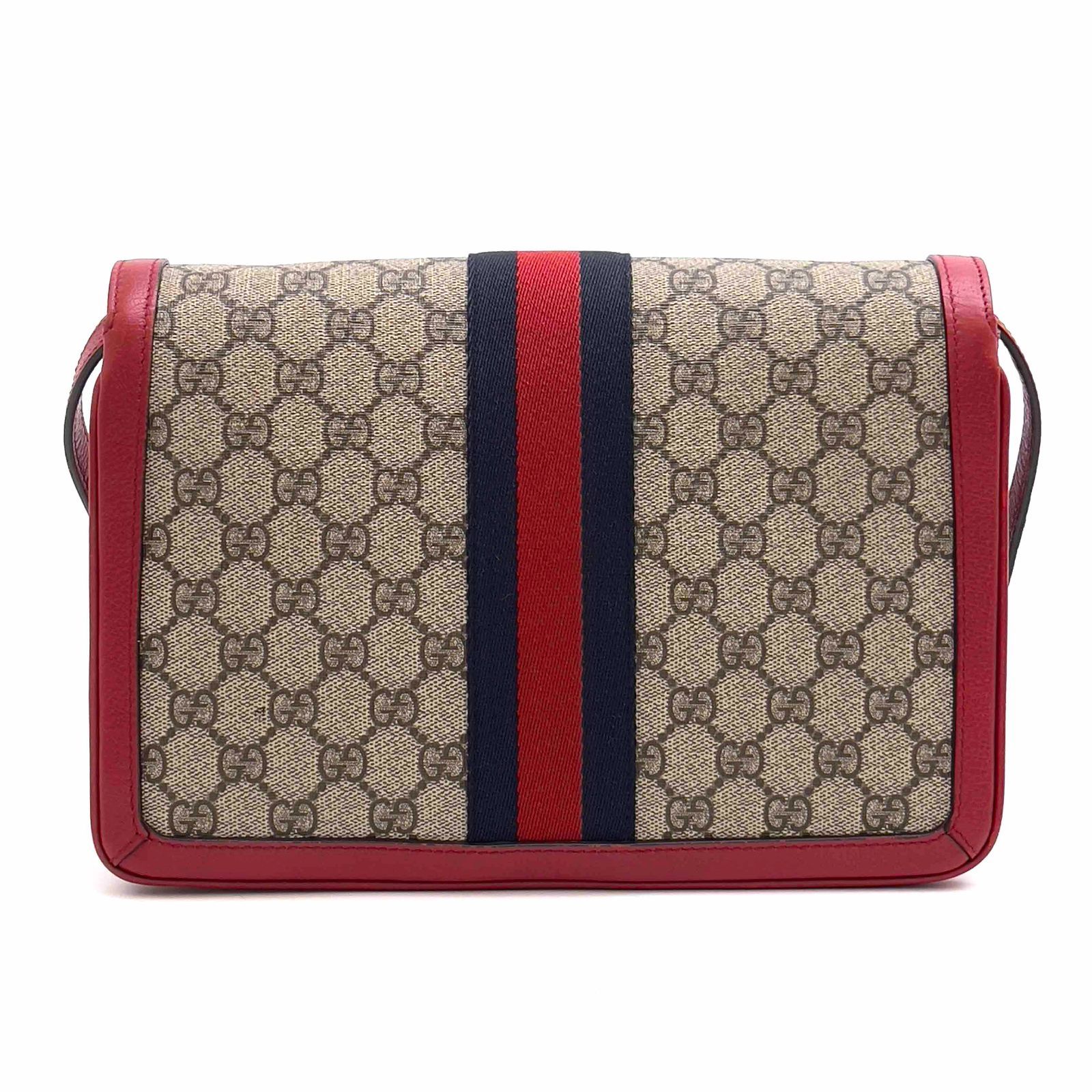 GUCCI グッチ ビー クイーン マーガレット キャンバス レザー 