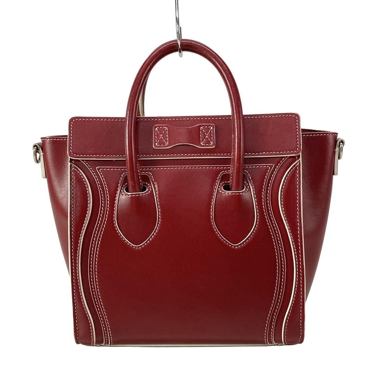 CELINE(セリーヌ) ハンドバッグ ラゲージナノショッパー レッド