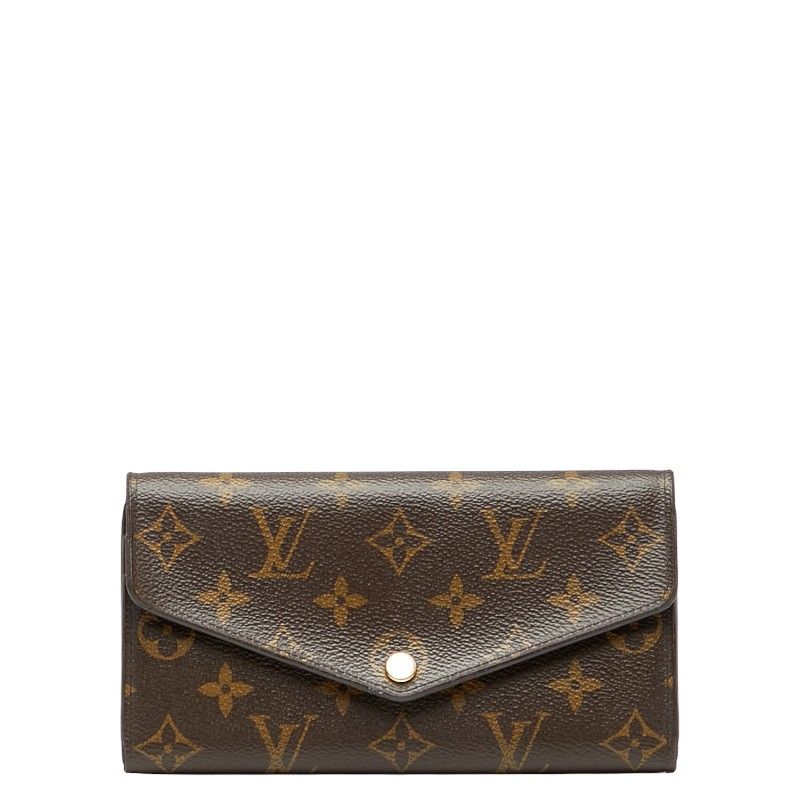 ルイ ヴィトン モノグラム ポルトフォイユ サラ M62234 ブラウン フューシャ PVC レザー レディース LOUIS VUITTON 1-0235013