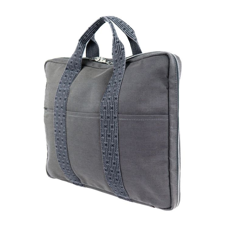 HERMES エルメス ビジネスバッグ キャンバス グレー エール