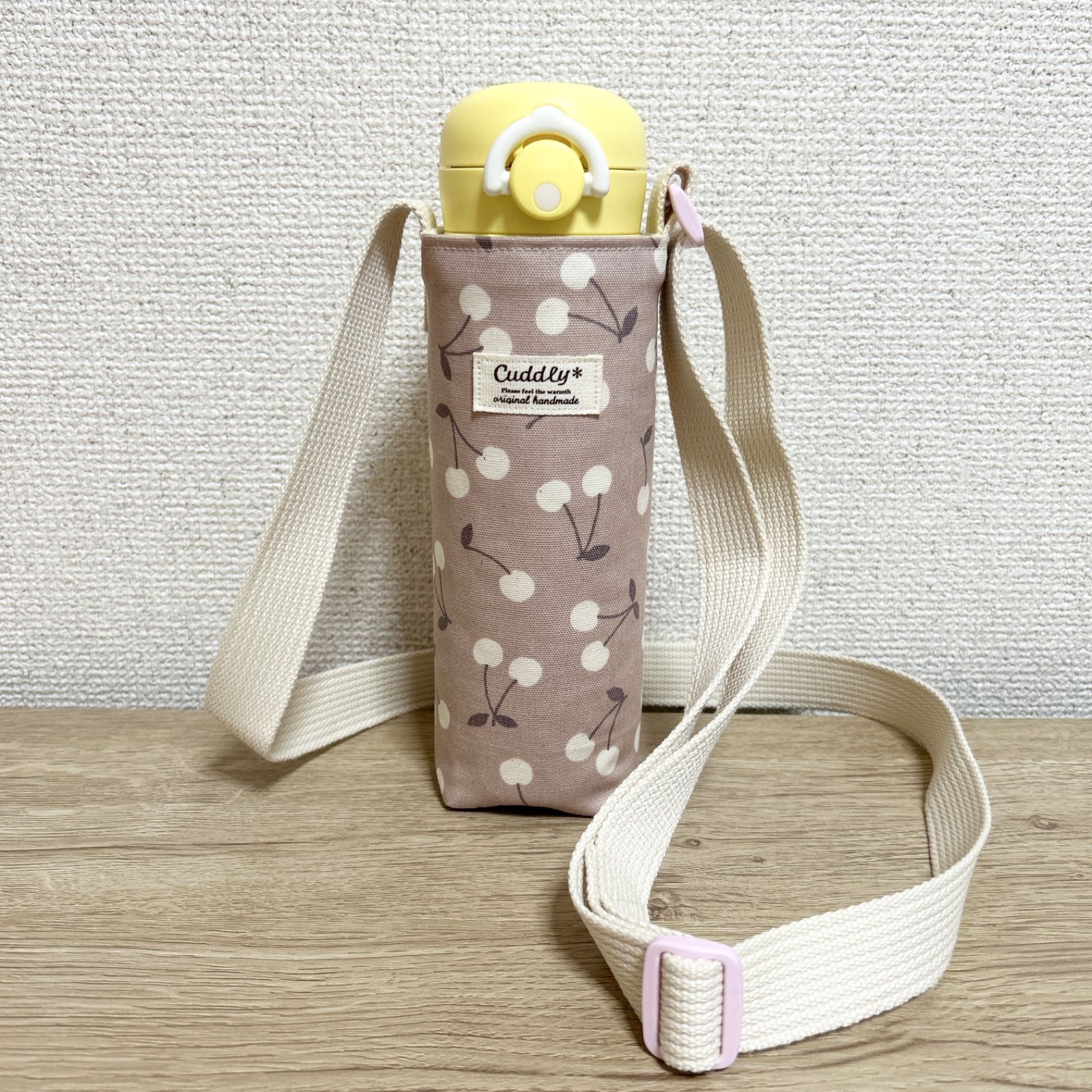 水筒カバーハンドメイドさくらんぼサーモス400