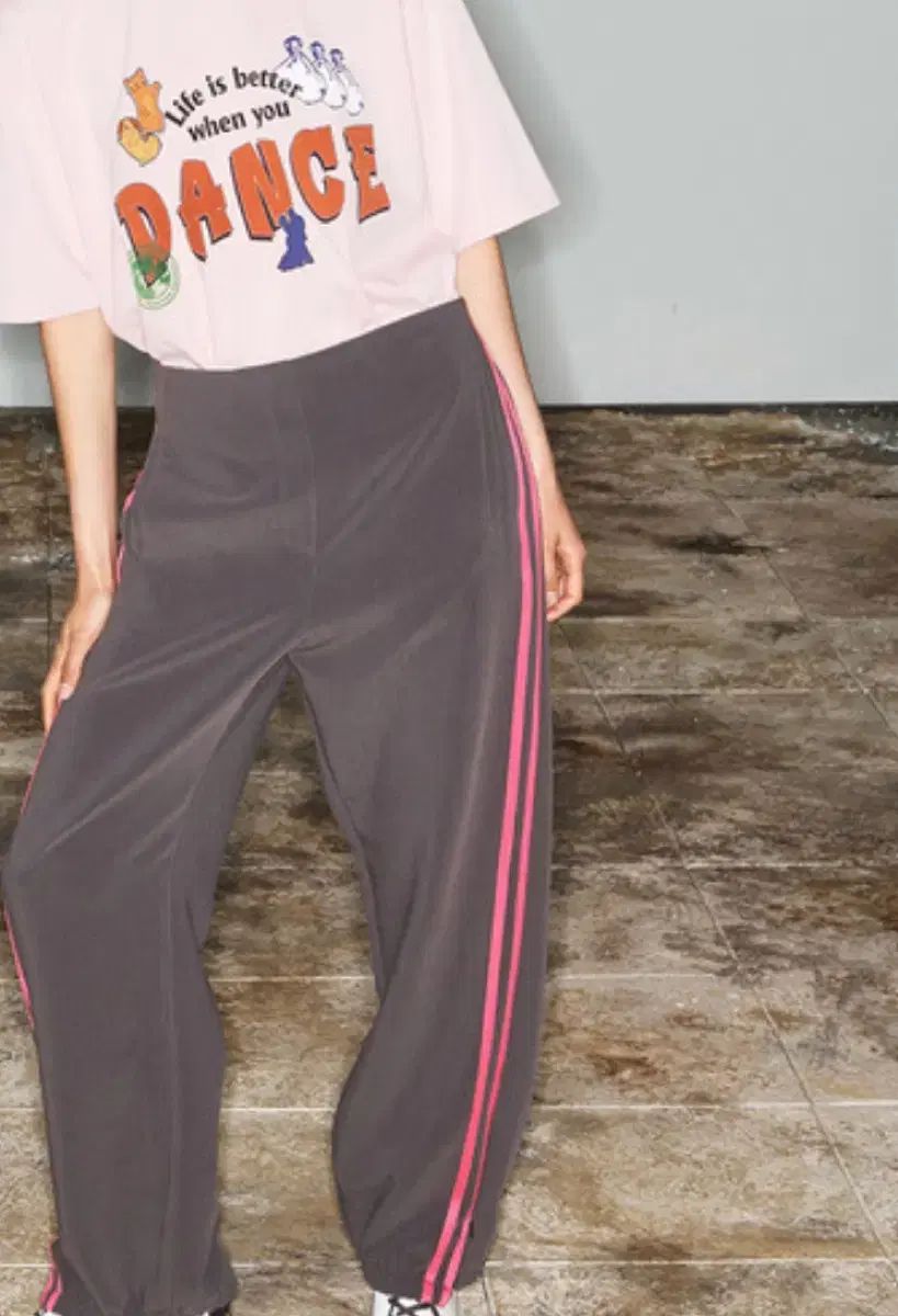 オープン yy サイド テープ ワイド パンツ 茶色