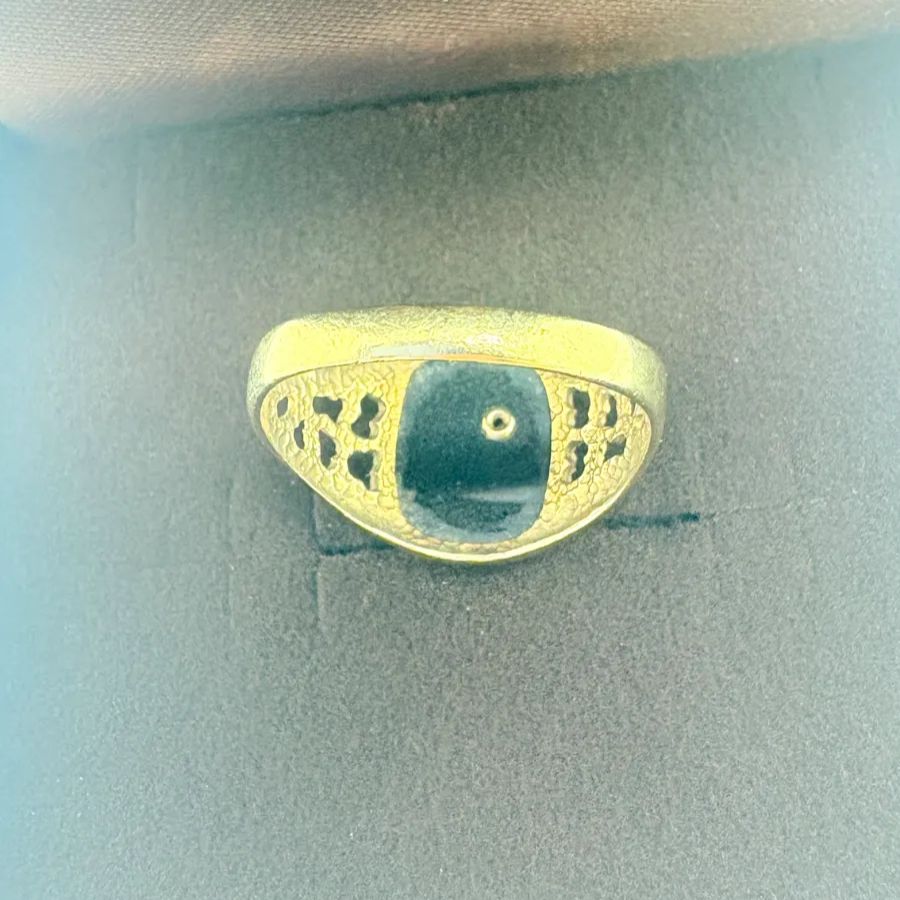 値下げしました❗️【UK製 ヴィンテージリング】 UK K9 ゴールド