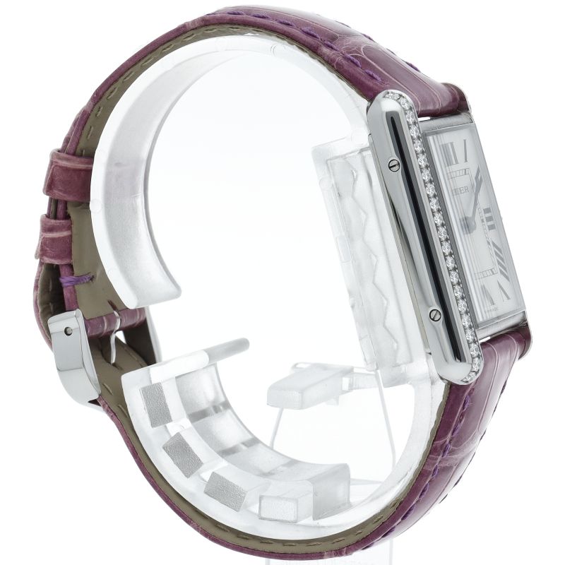 カルティエ CARTIER W4TA0017 タンクマストLM ダイヤベゼル クォーツ レディース 保証書付き_951511 Cartier - カルティエ CARTIER W4TA0017 タンクマストLM ダイヤベゼル
