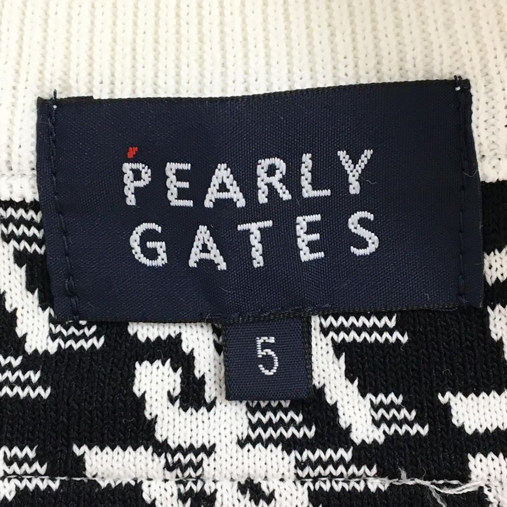 PEARLY GATES ゴルフ メンズ 白黒 ニットジャケット サイズ4