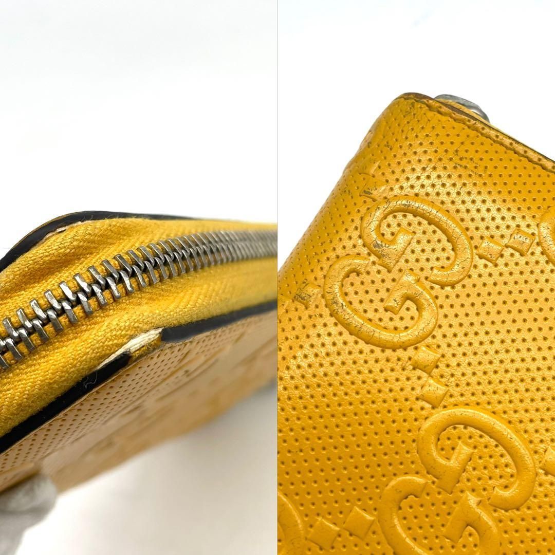GUCCI グッチ 長財布 ロングウォレット ラウンドファスナー GGエンボス