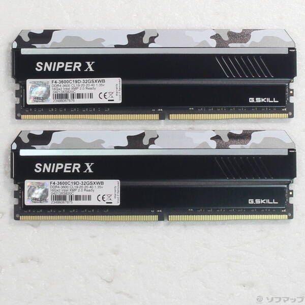 中古 F4-3600C19D-32GSXWB [DDR4 2枚] 中古品〕 F4-3600C19D-32GSXWB 32GB 16GB×2枚組【262】 - メルカリ
