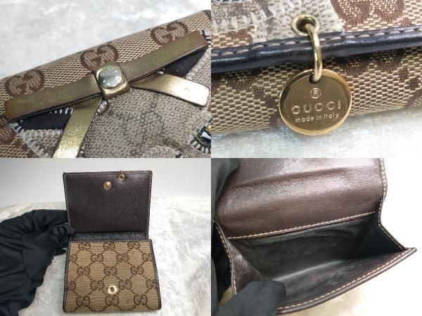 GUCCI グッチ GGキャンバス グッチョリ チワワ 224224 二つ折り財布 W