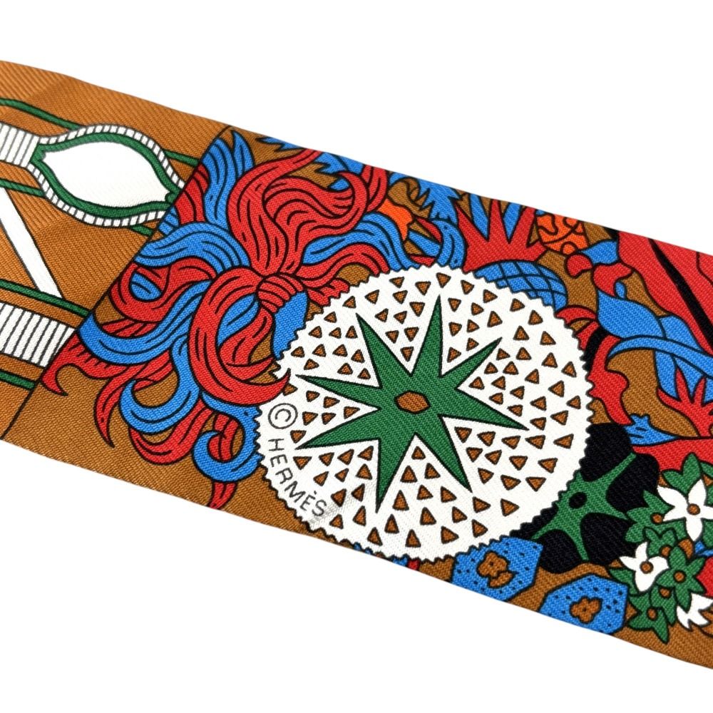 美品 HERMES エルメス ツイリー 杖傘と決闘 De l 