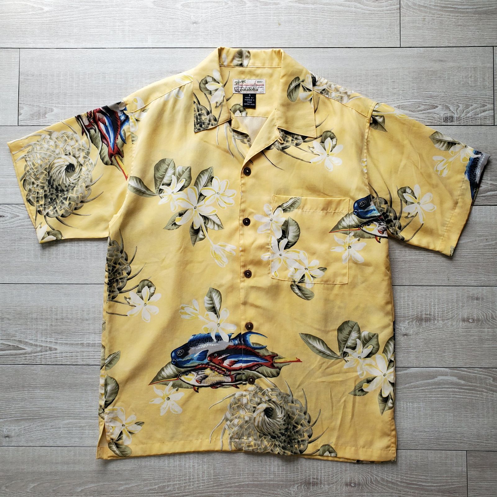 一部予約販売】 廃番希少品 アロハシャツ M ハワイアンシャツ pataloha patagonia 極美品 90's オールドパタゴニア  ヤシの木タグ パタロハ アロハ surf 半袖シャツ - redbarnetungdom.dk