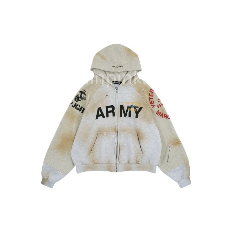 PROJECT G/R ARMY ZIP HOODIE ジップアップパーカー