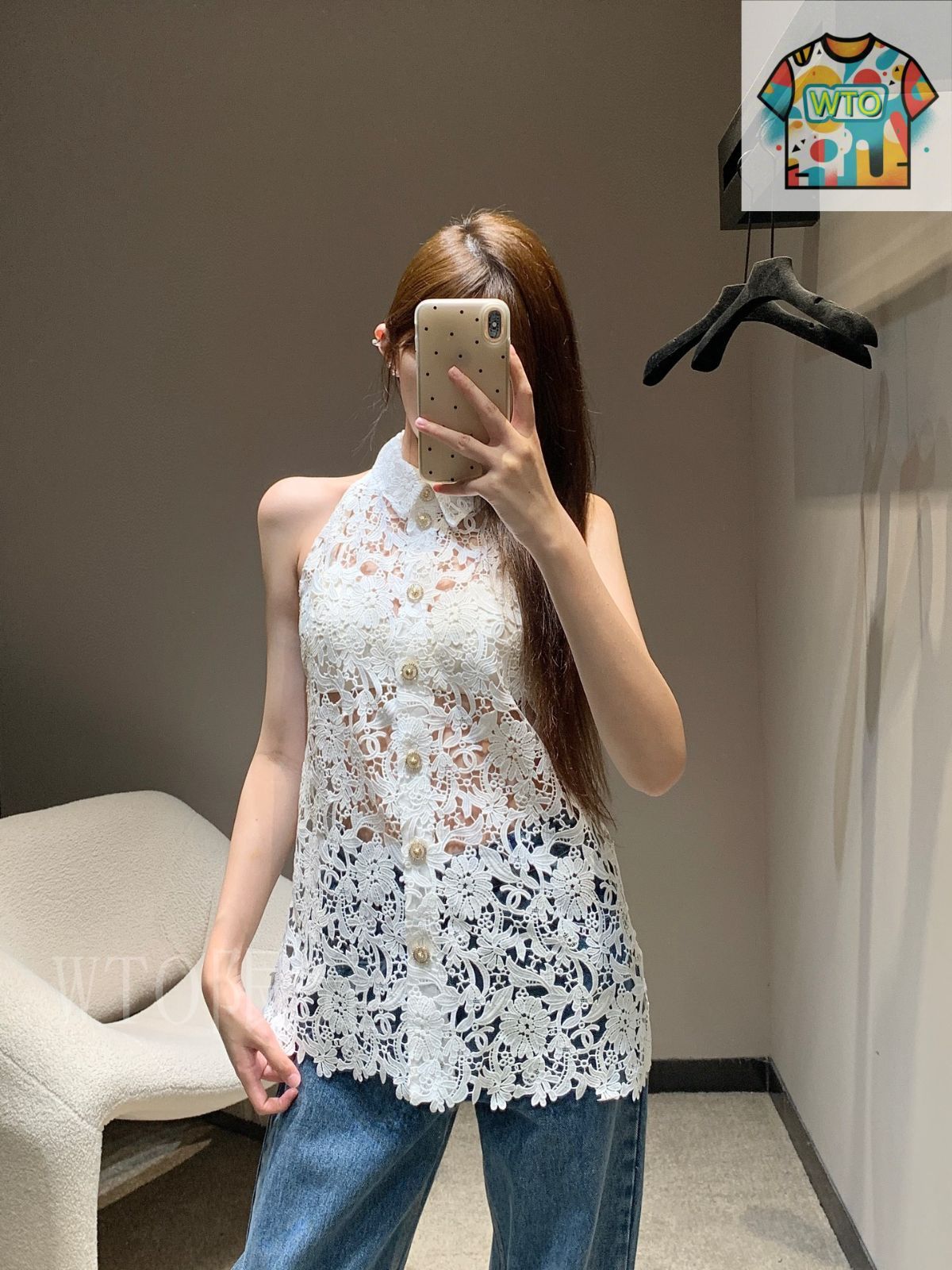 【可愛いレースの♪】 CHANEL トップ トップ - ストレッチ レース、ホワイト — ファッション | CHANEL