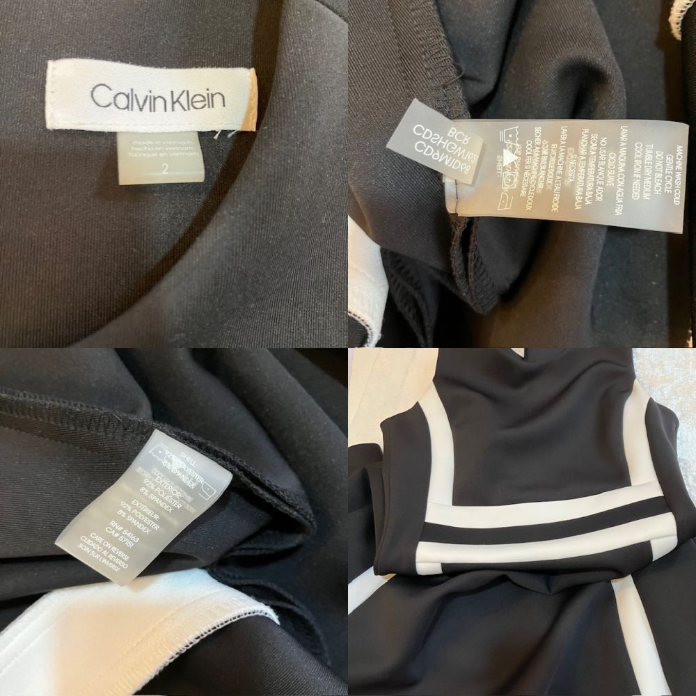 カルバンクライン CalvinKlein ノースリーブワンピース ストレッチ