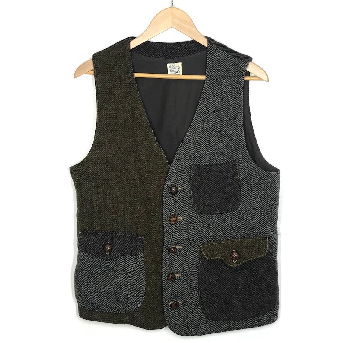 倉吉店 orSlow オアスロウ ベスト 配色切替ウールベスト サイズ 3 91