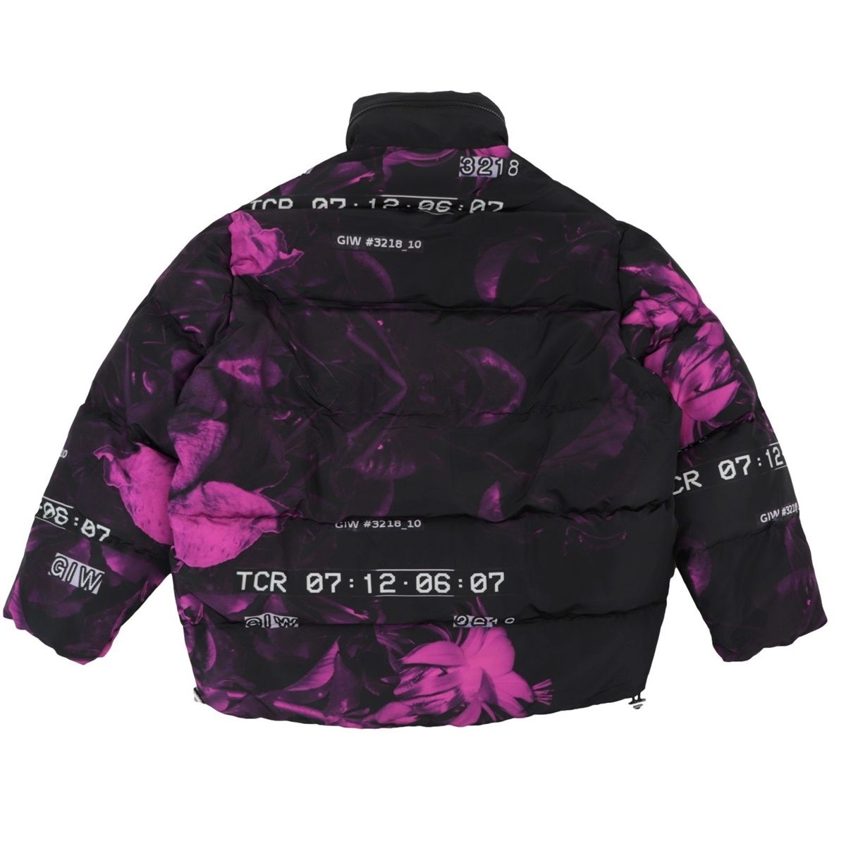 美品 ディーゼル 総柄 中綿ジャケット メンズ 黒 ピンク 紫 XXS DIESEL