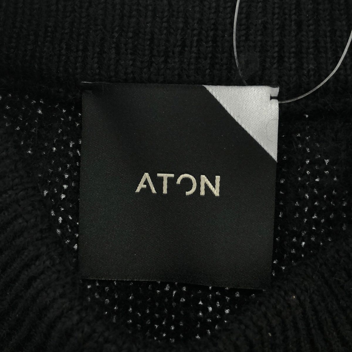 ATON エイトン 21AW MOHAIR SILK SHAGGY RANDOM RIB CREWNECK シャギー 