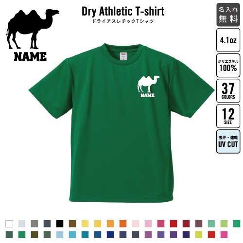 人気SALE，安い ラクダ/名入れ ドライTシャツ 半袖ドライシャツ 練習着 レディース メンズ ウェア トップス 運動着 スポーツウェア ジョギング 吸汗速乾 チームTシャツ クラスTシャツ 卒部記念 卒団祝い 退 Tシャツ