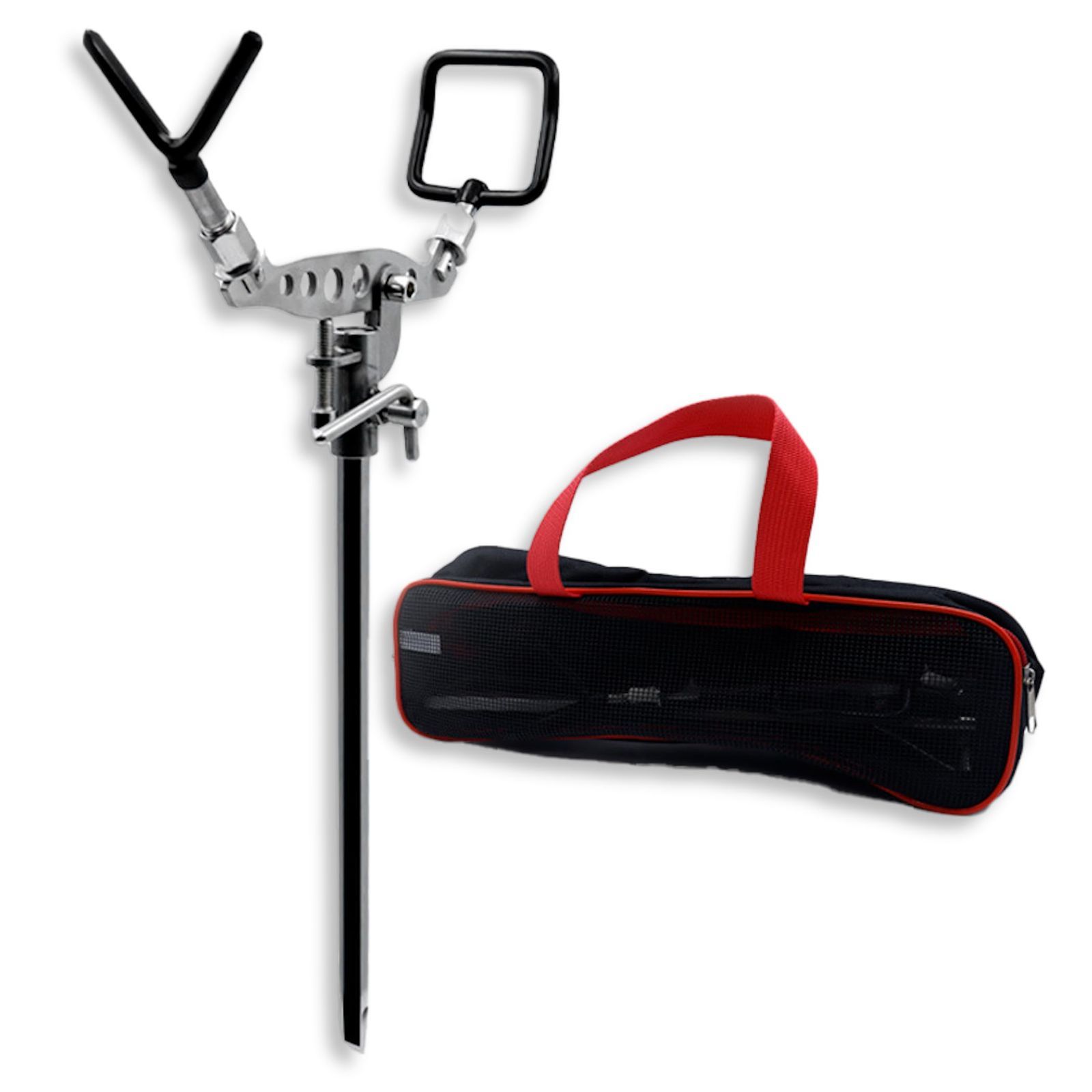 バッグ付き 竿受け オールステンレス製 折りたたみ式 バッグ