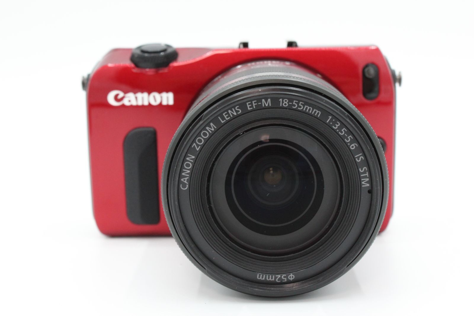 良品】CANON キヤノン ミラーレス一眼カメラ EOS M レンズキット EF-M18-55mm F3.5-5.6 IS STM付属 レッド  EOSMRE-18-55ISSTMLK #LE2024346 - メルカリ