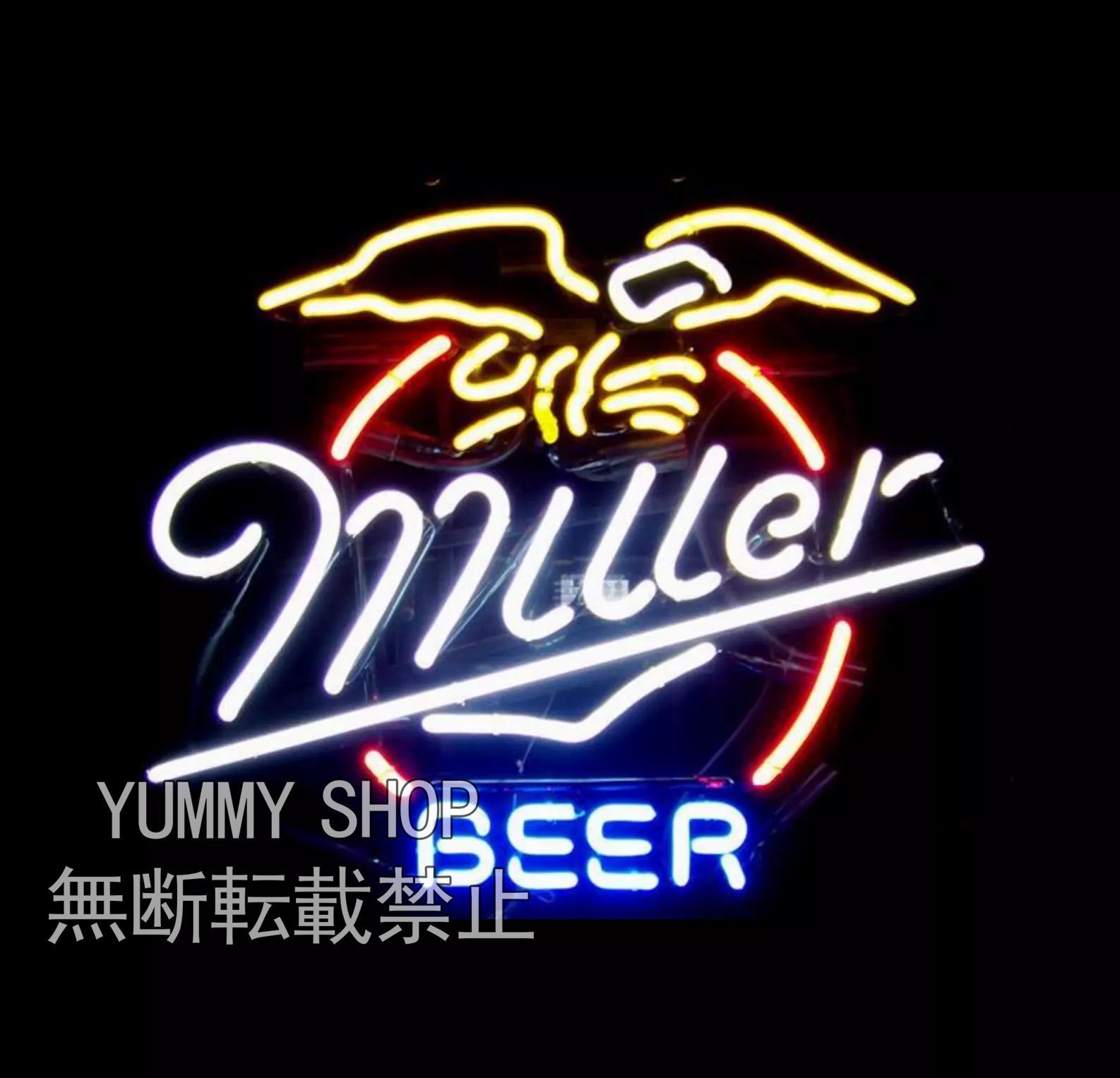 ネオンサイン (Miller BEER) NEON SIGN ビール ミラーアイーグル 乾杯 ネオン管 ネオン看板 インテリア 照明 店舗装飾  室内装飾 広告用看板 BAR 居酒屋 バー - メルカリ