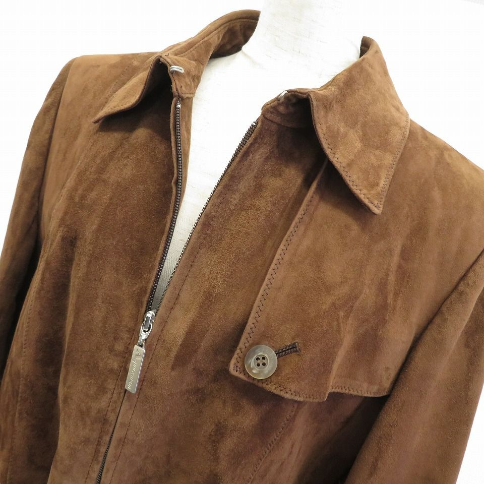 アクアスキュータム Aquascutum ラムレザー スウェード ジャケット 本