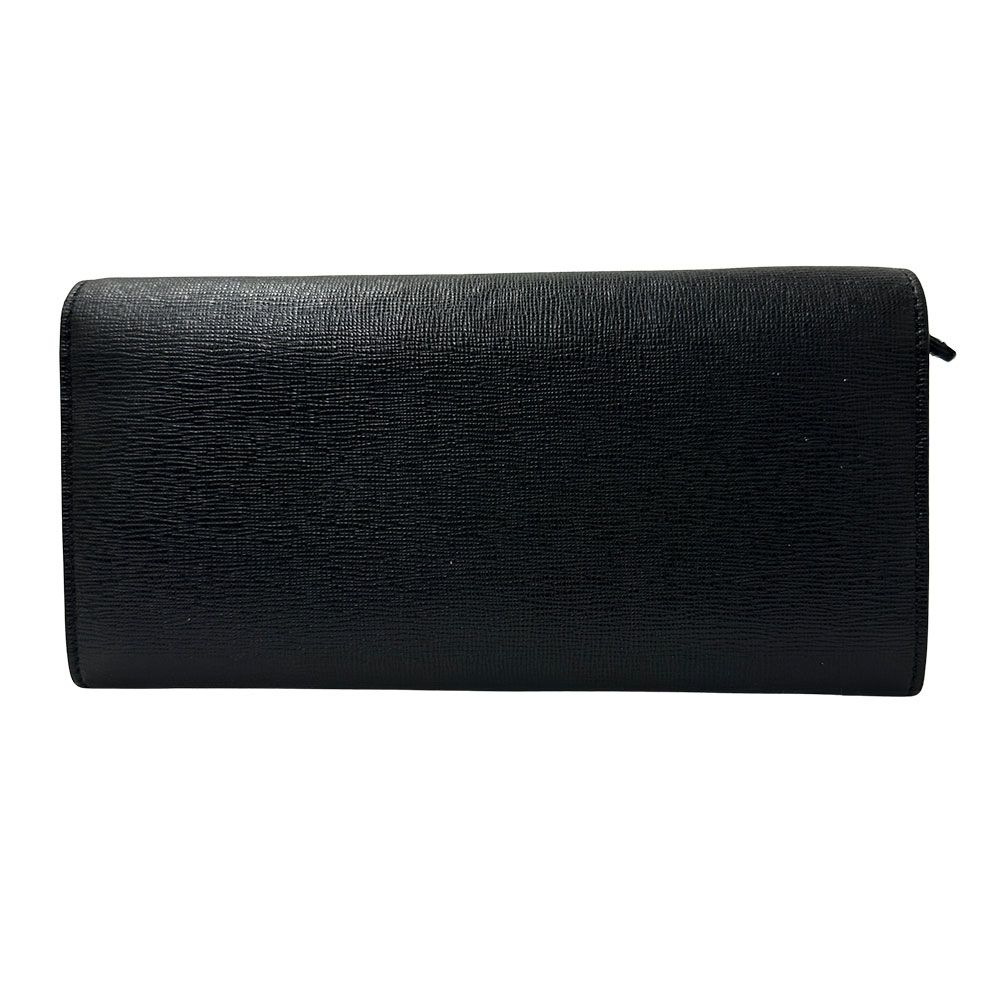 FENDI フェンディ ブラックレザー長財布 フェンディ シャドー 財布 レザー ブラック | Fendi
