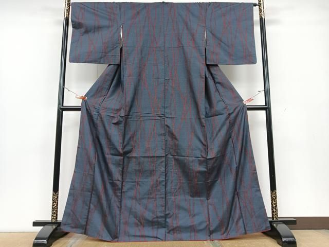 平和屋着物○本場大島紬 泥染 一元7マルキ 菱文 正絹 逸品 AAAY1916ck