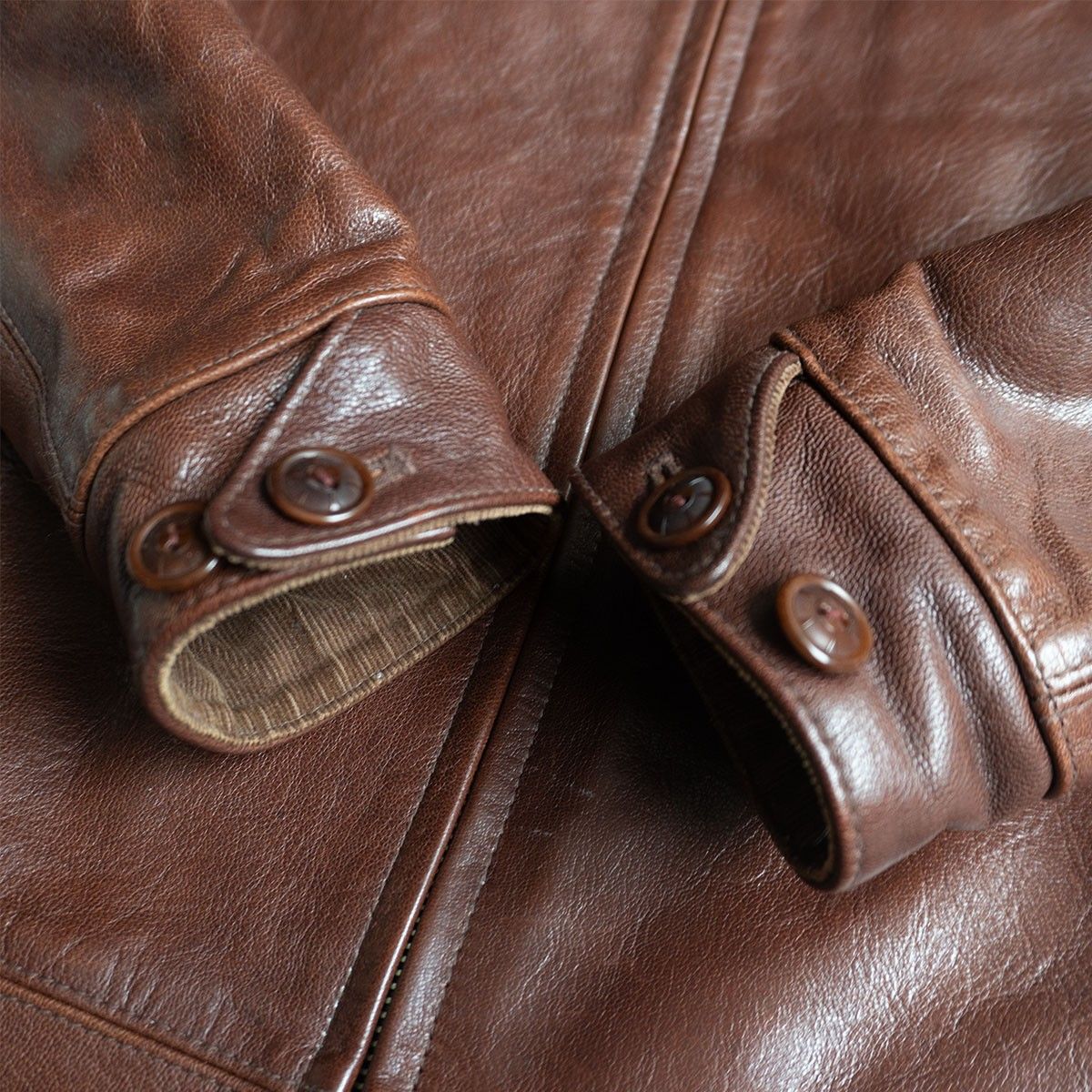 美品】westride【ゴートスキン レザージャケット】40 ブラウン