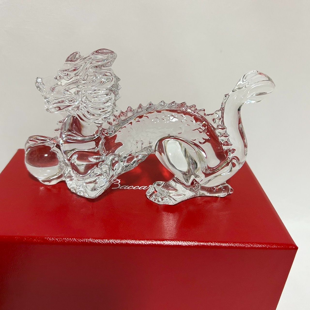 【未使用】Baccarat 干支 辰 クリスタルガラス フィギュリン 置物元箱付 未使用】Baccarat 干支 辰 クリスタルガラス フィギュリン 置物