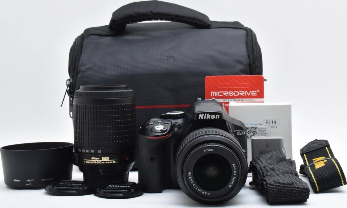G25[6808A]63 ニコン Nikon D5300 ボディ ダブルレンズセット