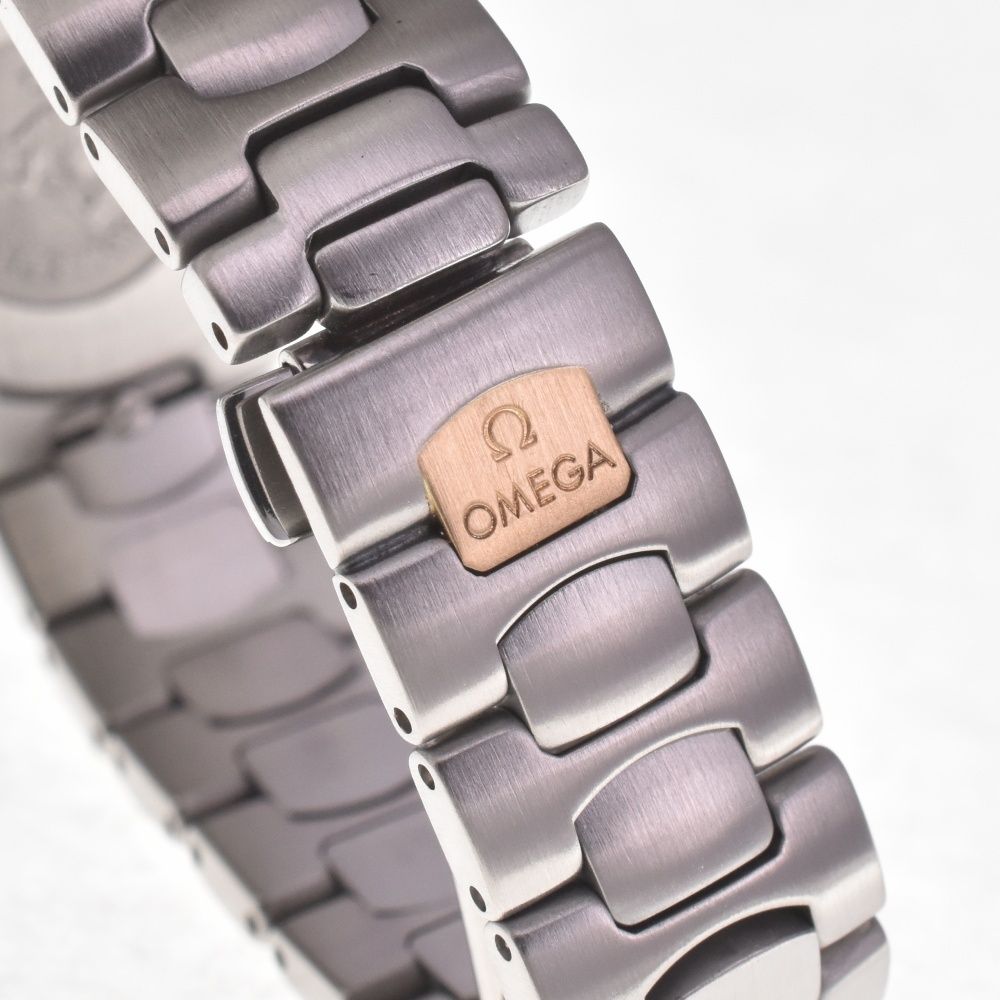 オメガ OMEGA シーマスター ポラリス K18 ベゼル クォーツ レディース