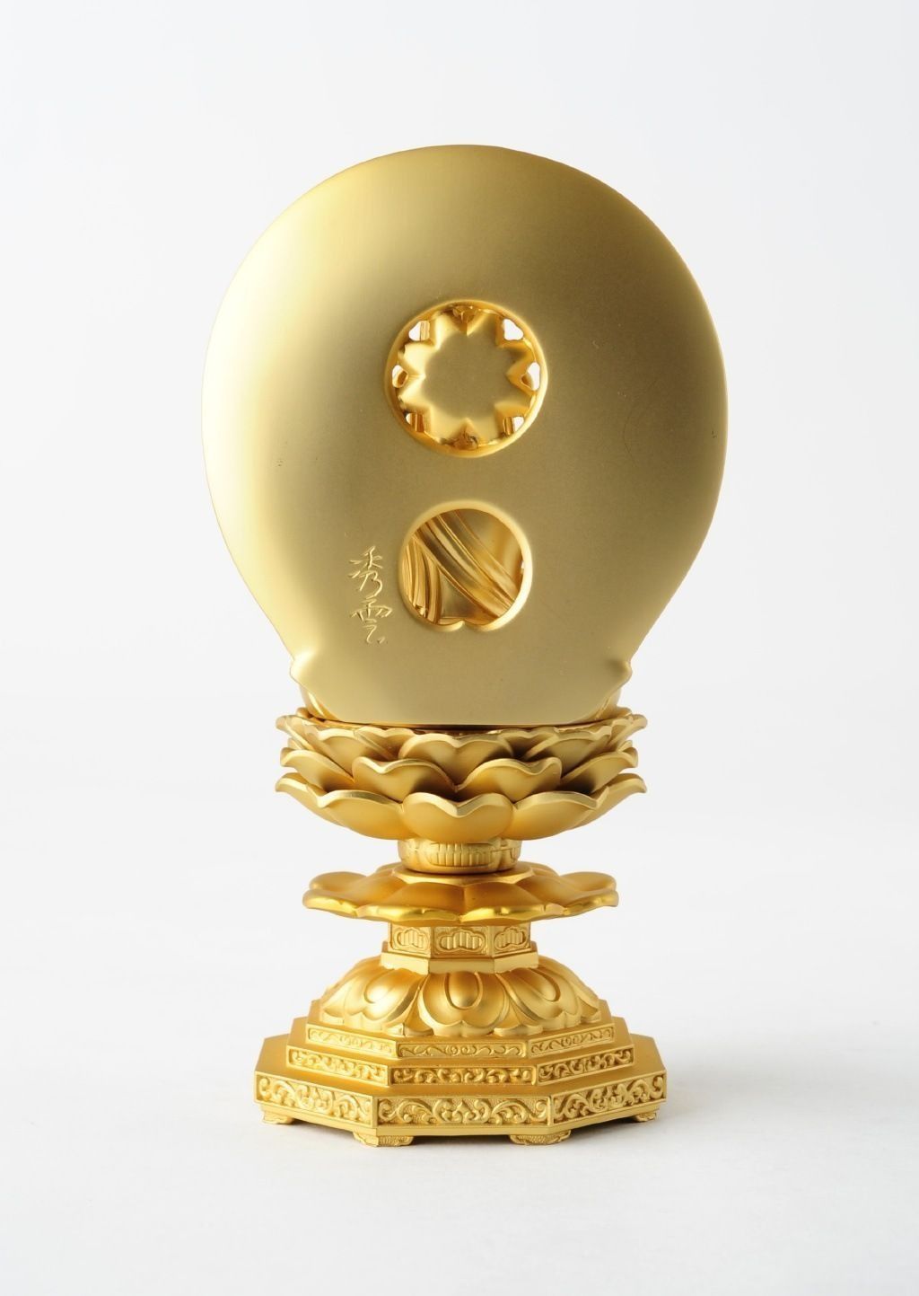 大日如来 - 合金製 純金メッキ仕上げ 総高15.5cm 高岡銅器 仏像 WWW_IBETON_RU