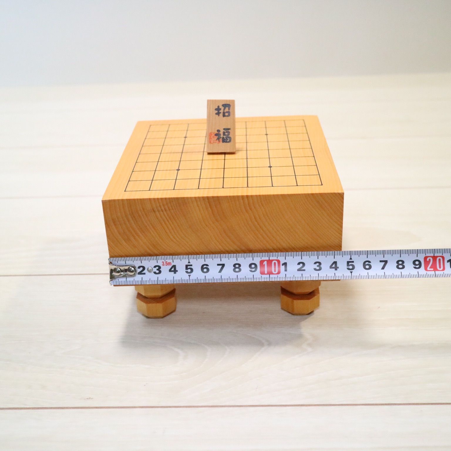 招福囲碁盤 本榧 九路盤 ミニ碁石 囲碁 碁盤セット - メルカリ