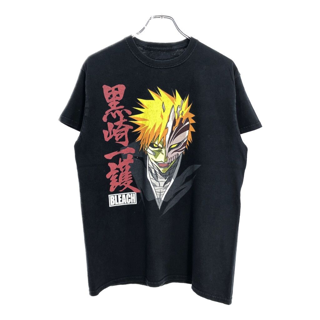 BLEACH ブリーチ 黒崎一護 Ｔシャツ アニメ キャラクター ブラック メンズ M 古着 U1733