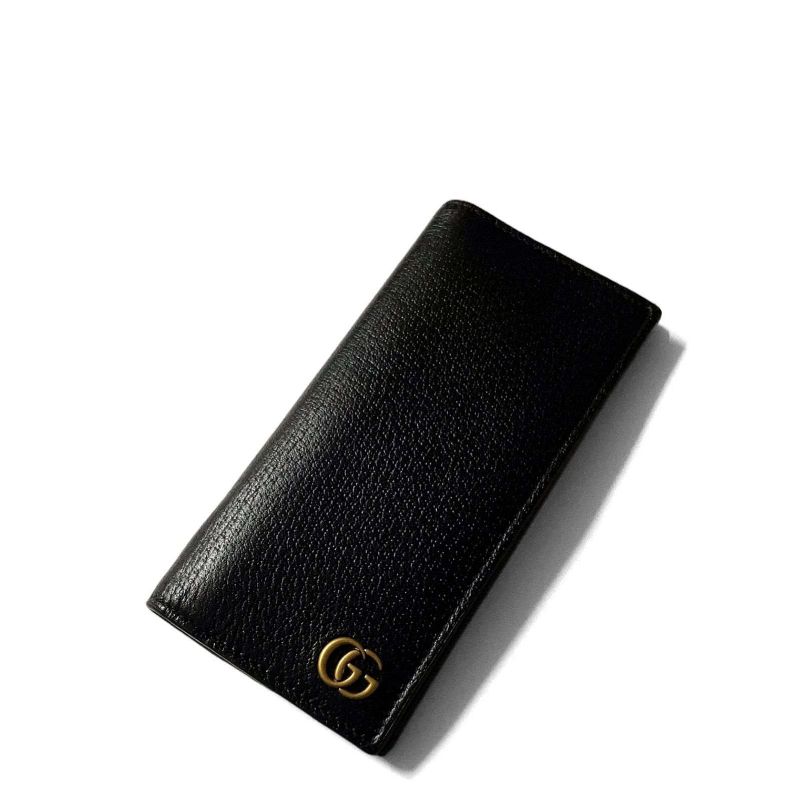 美品】GUCCI グッチ 428740 DJ20T 1000 NERO GGマーモント ウォレット