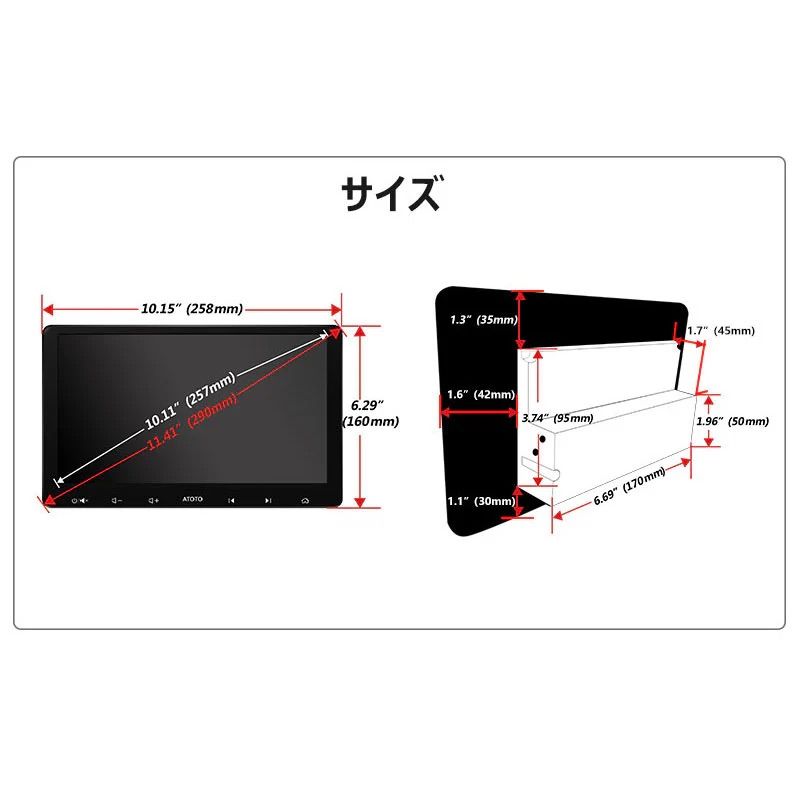 フラッグシップ10インチAndroidナビ