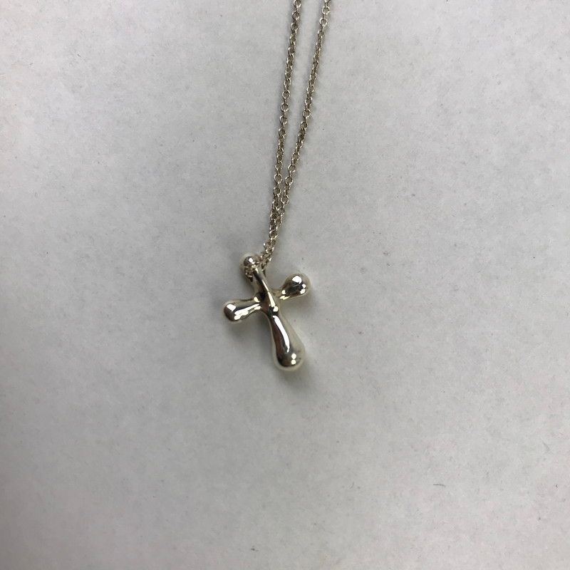 TIFFANY&co ダイヤ クロスネックレス ティファニー 中古品】 TIFFANY&Co. クロスモチーフ ネックレス ティファニー