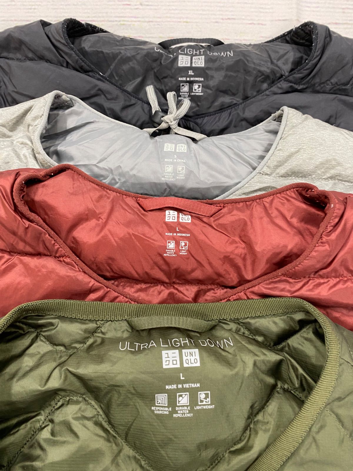 S123 レディース ユニクロ ダウン ベスト おまとめ 12点 ライトダウン スナップボタン