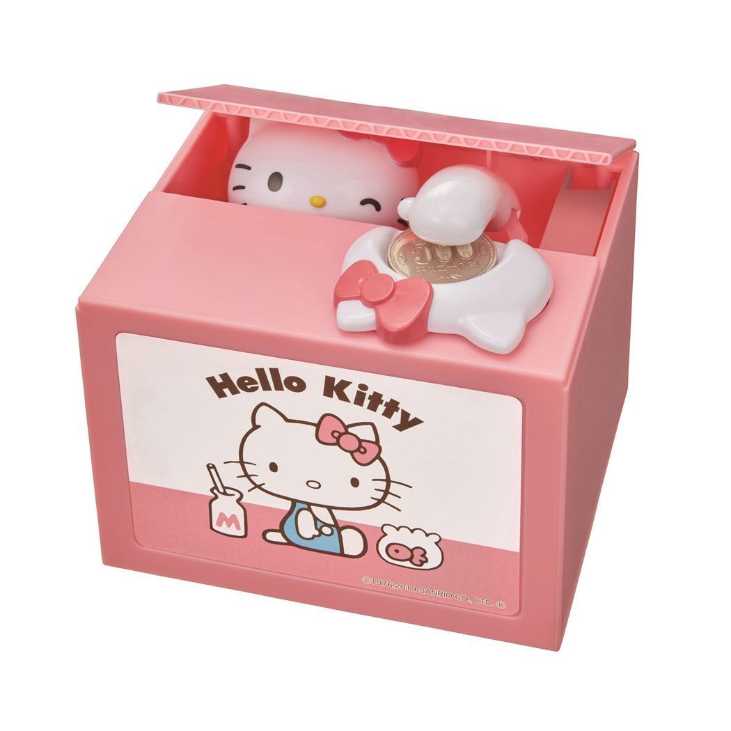 ハローキティ　貯金箱　カルタ 貯金箱 ハローキティ いたずら バンク サンリオ ギフト雑貨 電動貯金箱