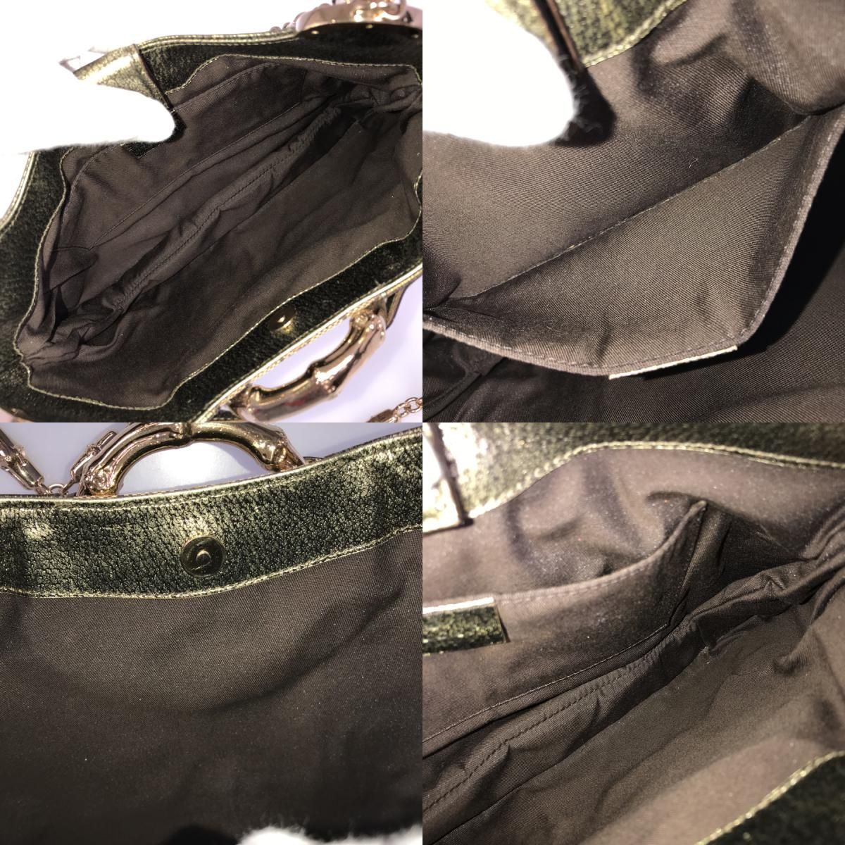 グッチ GUCCI バンブー GGキャンバス 135962 キャンバス ハンドバッグ