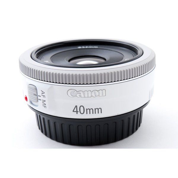 キヤノン Canon EF 40mm F2.8 STM ホワイト 美品 キヤノンEFマウント 単焦点