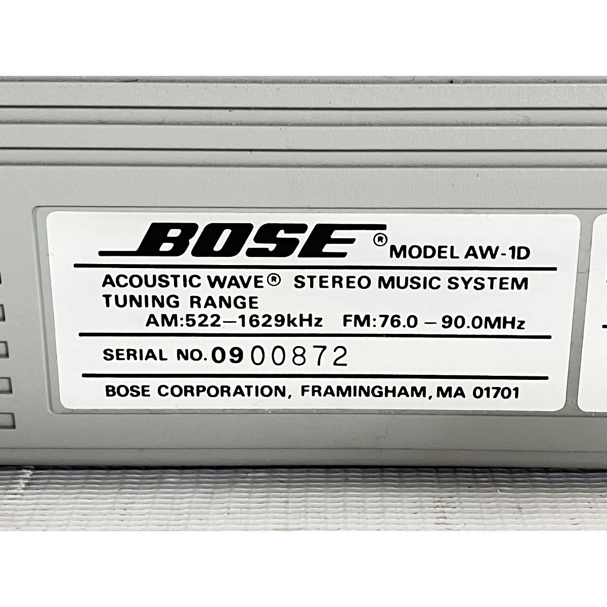 動作保証】BOSE ACOUSTIC WAVE STEREO MUSIC SYSTEM AW-1D ステレオ CD ラジカセ 専用ソフトケース付き  ボーズ 中古 W8870363 - メルカリ