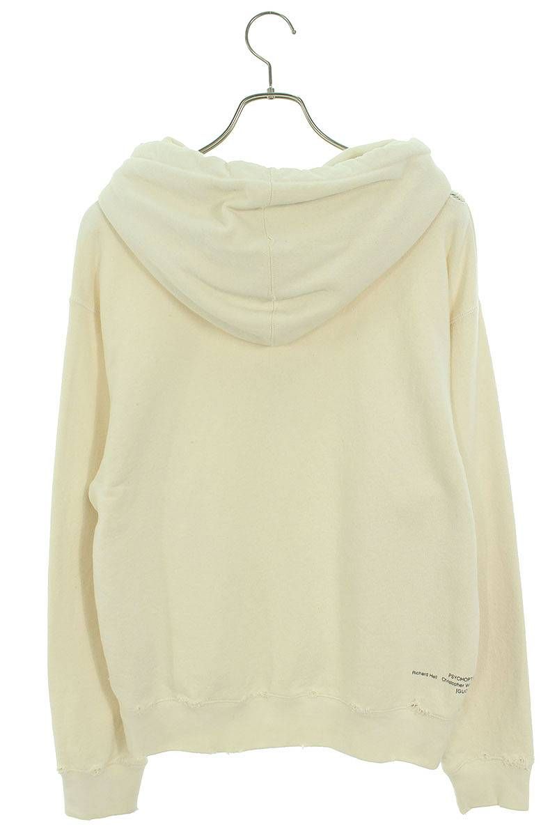 グッチ 634674 XJCXL Think/Thank ダメージ加工プルオーバーパーカー