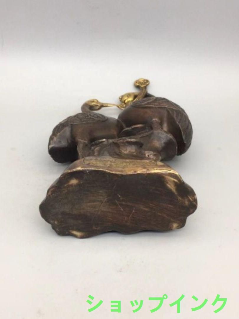 銅器の鶴の 置物 百年好合 如意吉祥 家庭 装飾品 現代工芸品 置物 銅器の鶴の 置物 百年好合 如意吉祥 家庭 装飾品 現代工芸品