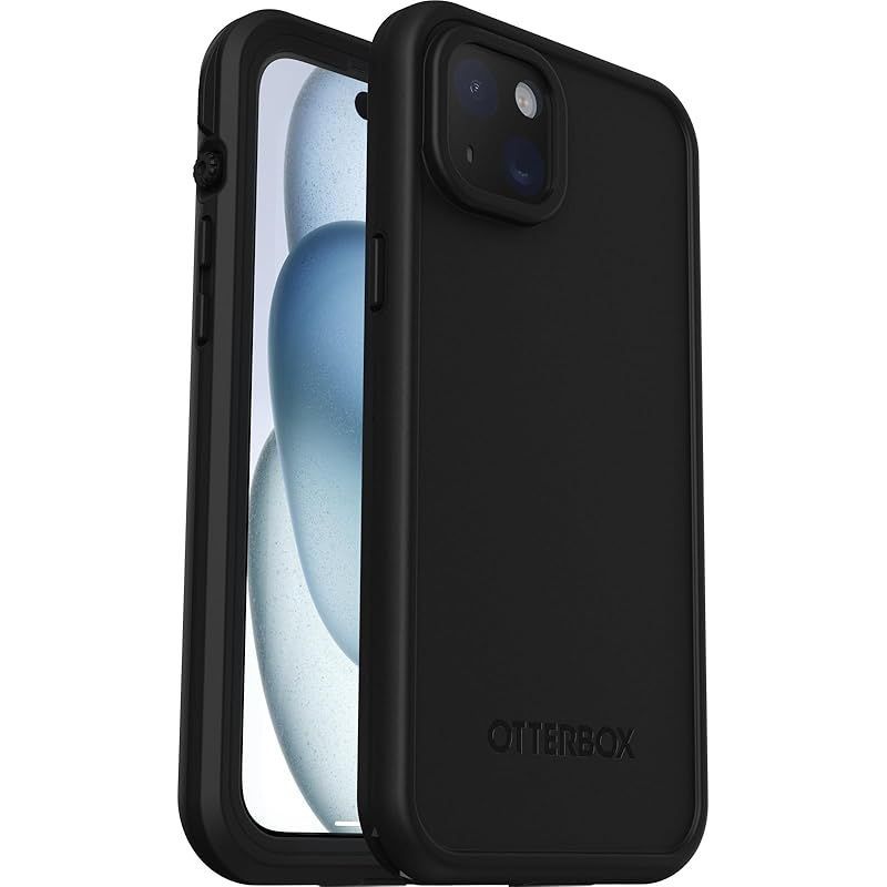 OtterBox iPhone 15 Plus のみ FRYRBYシリーズ 防水ケース MagSafe付き LifeProofによるデザイン - ブラック 防水 60%リサイクルプラスチック スマートでスタイリッシュ
