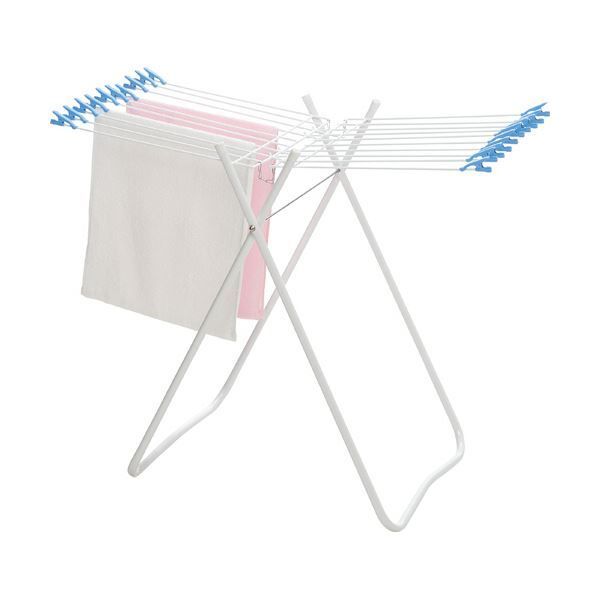 まとめ） サワフジ スタンド物干 E20DX20枚掛け LSM-20 1台 【×3セット